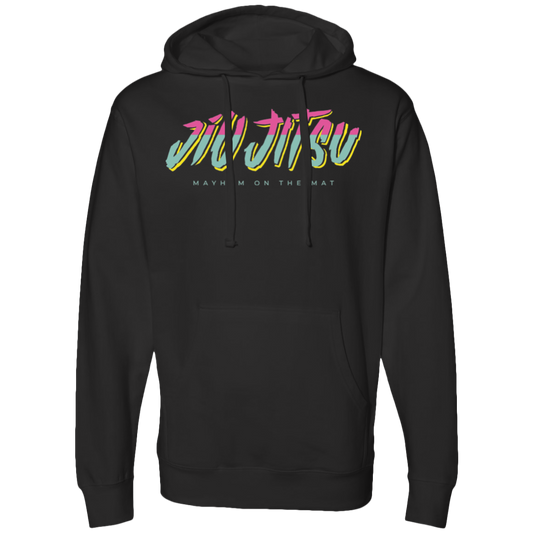 A City Connect - Black hoodie with a colorful sanctuary design on it.