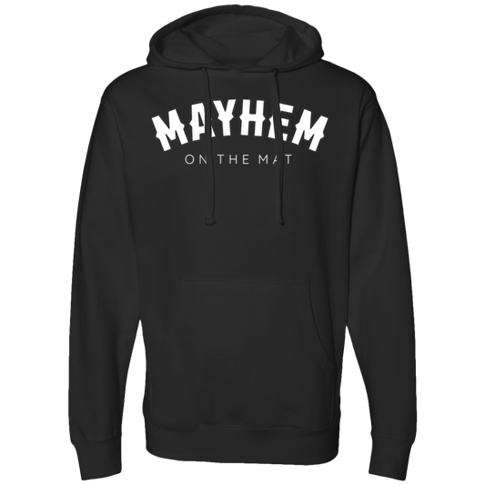 Mayhem on the Rocker - Black Hoodie featuring the Rocker logo. Mastering the mayhem with Jiu Jitsu.