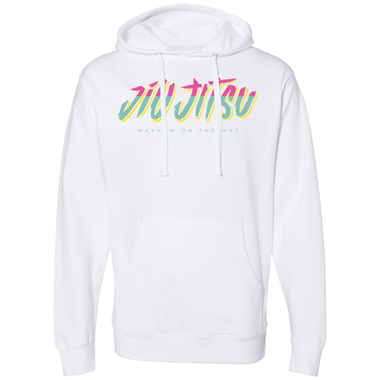 A City Connect - White hoodie with the word jiu jitsu on it.
